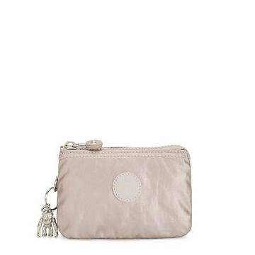 Kipling Creativity Small Metallic Pouch Tassen Beige | BE 2108CT